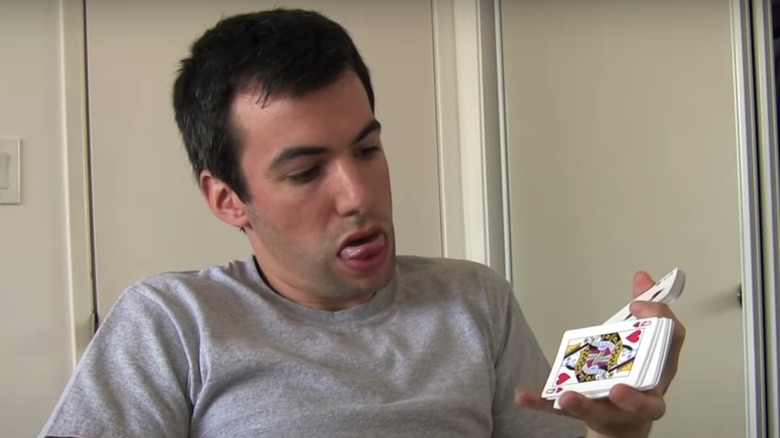 Nathan Fielder doing card trick