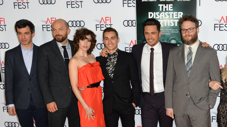 Nathan Fielder and Seth Rogen at a premier