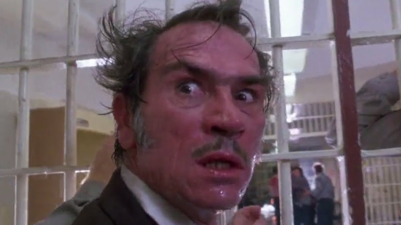 Tommy Lee Jones looking frightened