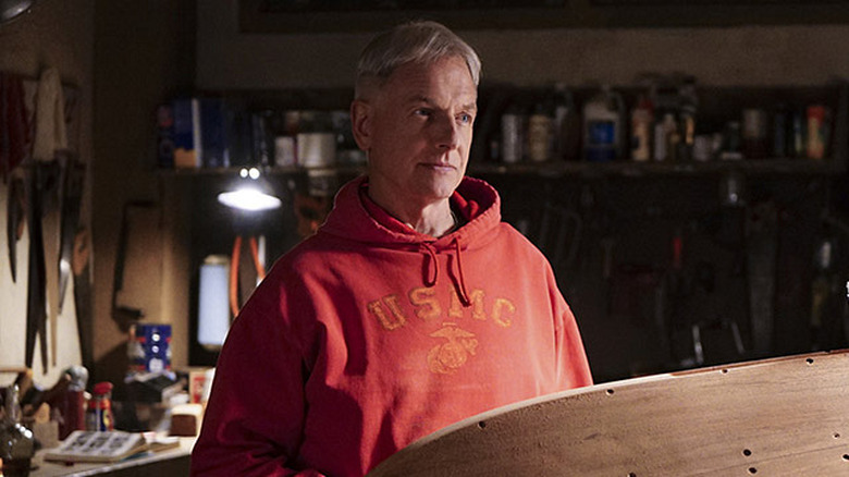 Gibbs working on boat on NCIS