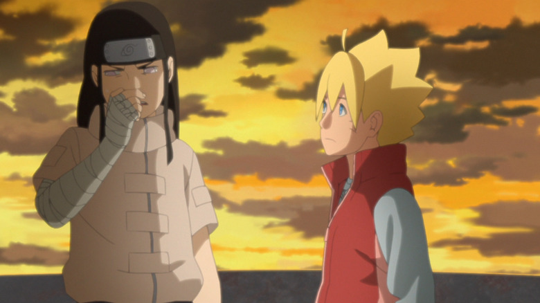 Neji and Boruto talking