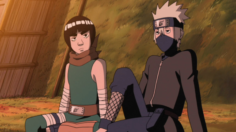 Young Kakashi and Guy sitting together