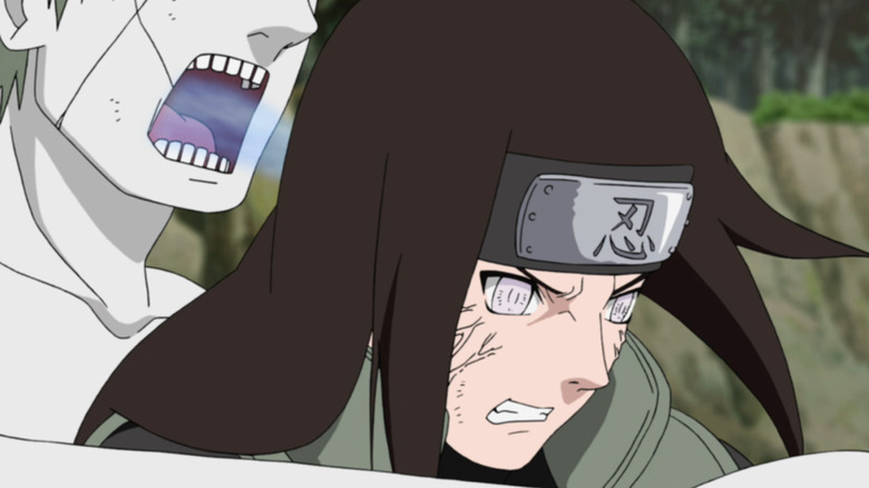 Zetsu absorbing Neji's chakra