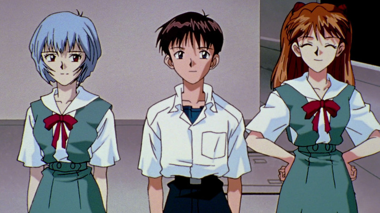 Rei, Shinji, and Asuka