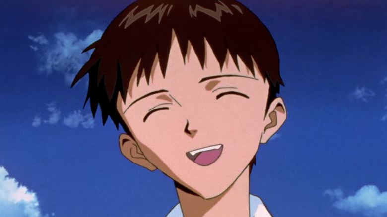 Shinji Ikari smiling