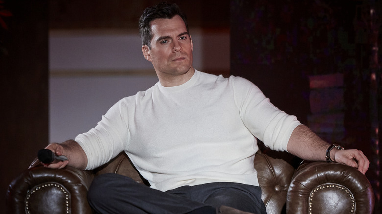 Henry Cavill sitting