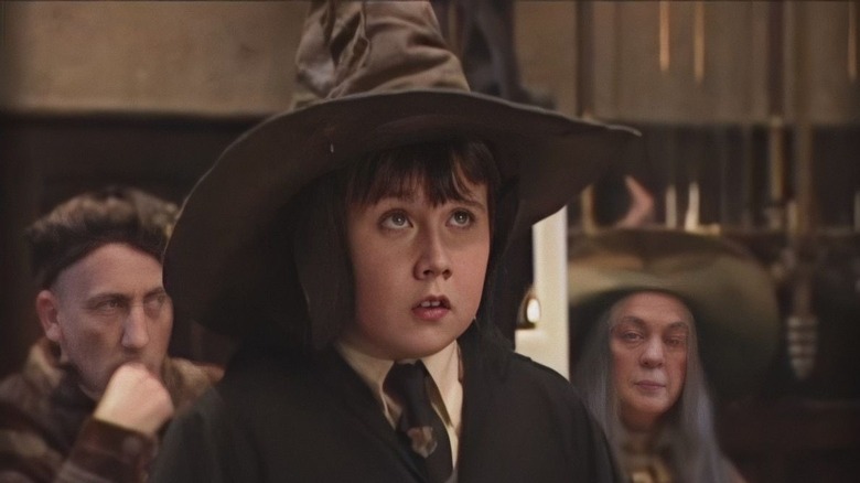 Neville wearing the Sorting Hat