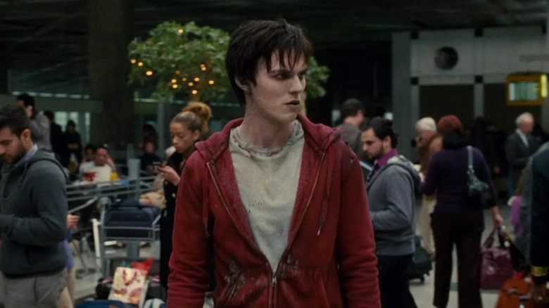 Nicholas Hoult as a zombie