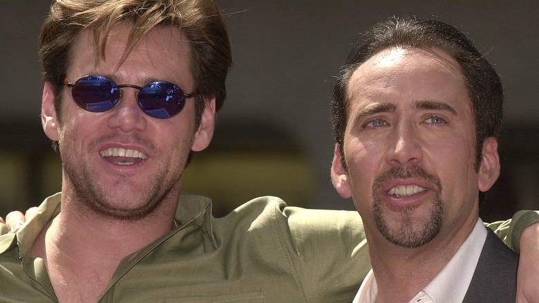 Nicolas Cage and Jim Carrey smiling