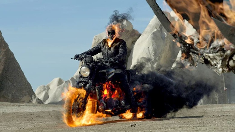 Ghost Rider on his bike