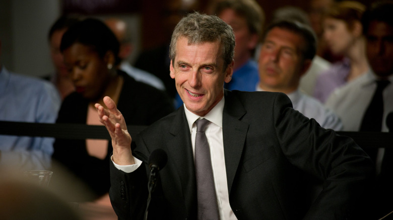 Peter Capaldi with open hand