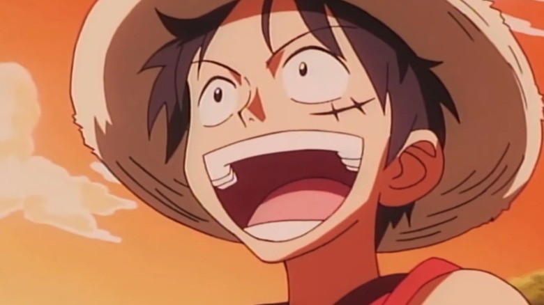 Luffy smiling widely