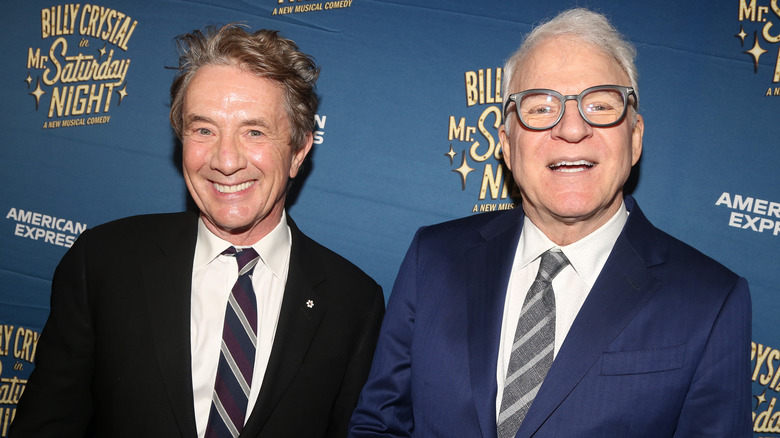 Steve Martin and Martin Short smiling wide