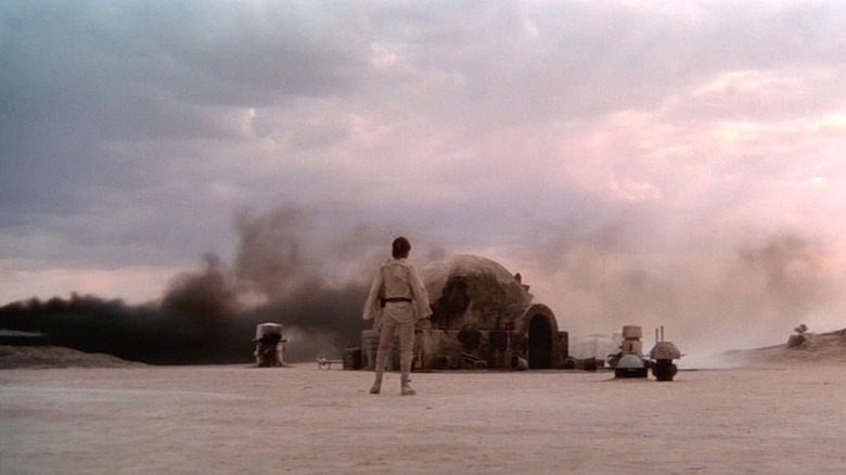 Luke sees the ruins of his home