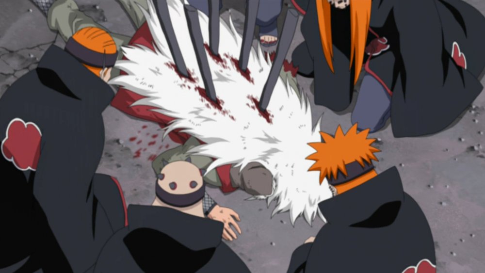 Pain, looming over Jiraiya's body in Naruto