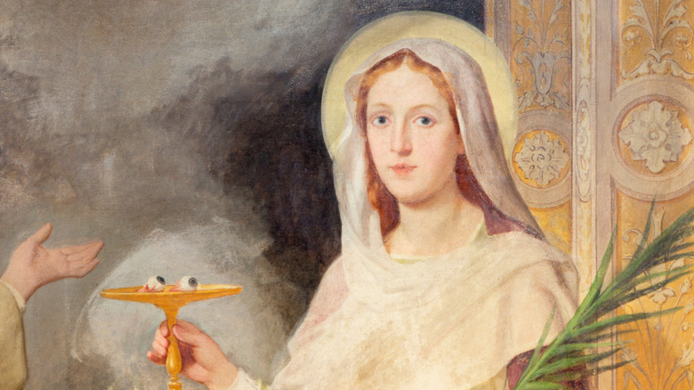 Saint Lucy with eyes on plate