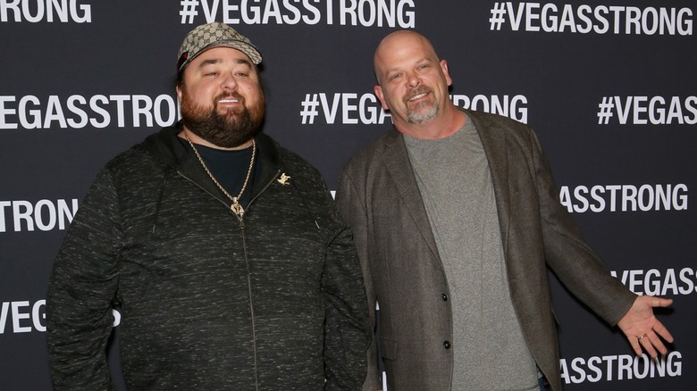 Chumlee and Rick Harrison smile