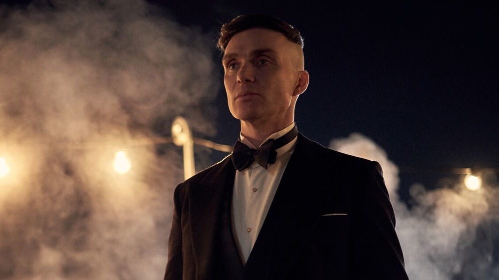 Tommy Shelby wearing tuxedo