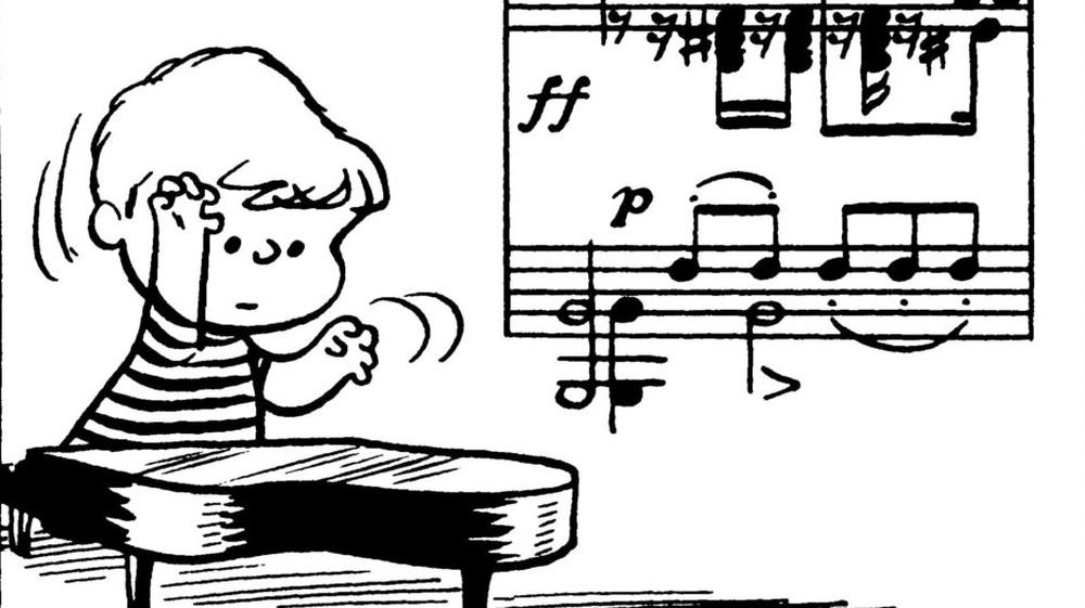 Schroeder playing piano