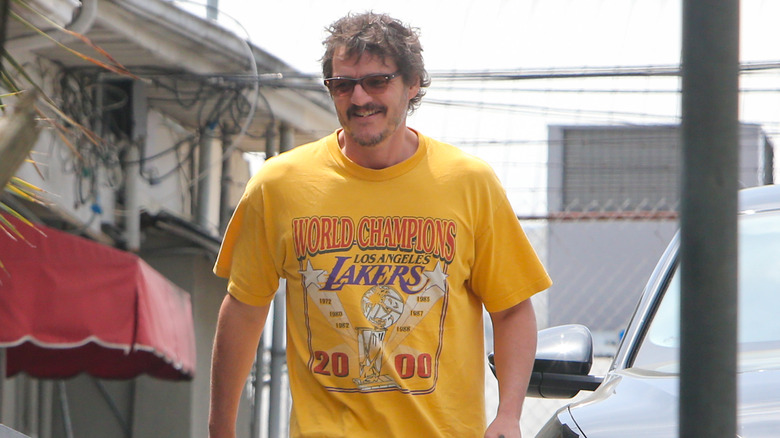 Pedro Pascal walking in LA