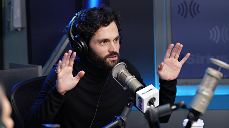 Penn Badgley talking