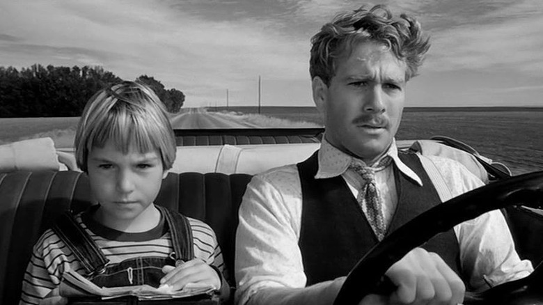 Ryan O'Neal driving Tatum O'Neal Paper Moon