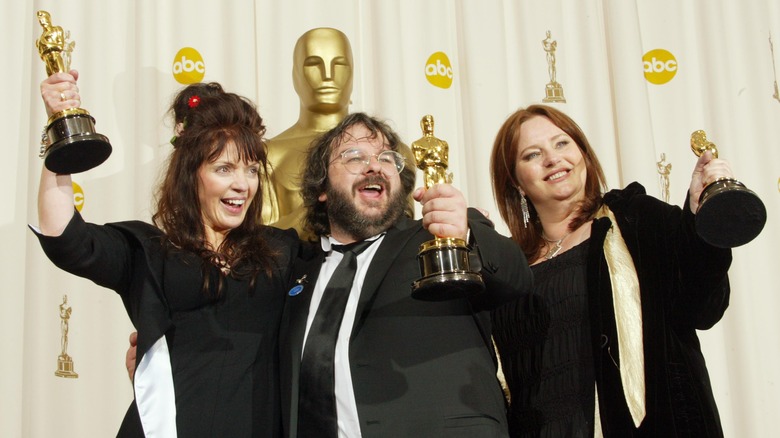 The Lord of the Rings team with their Oscars 