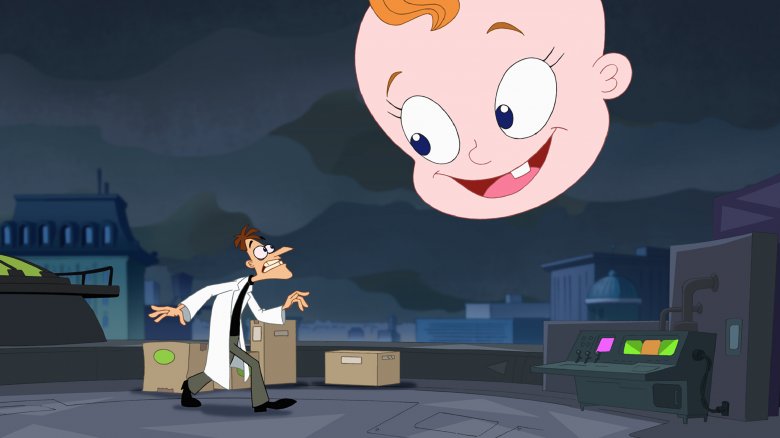 Dr. Doofenshmirtz and the Giant Floating Baby Head