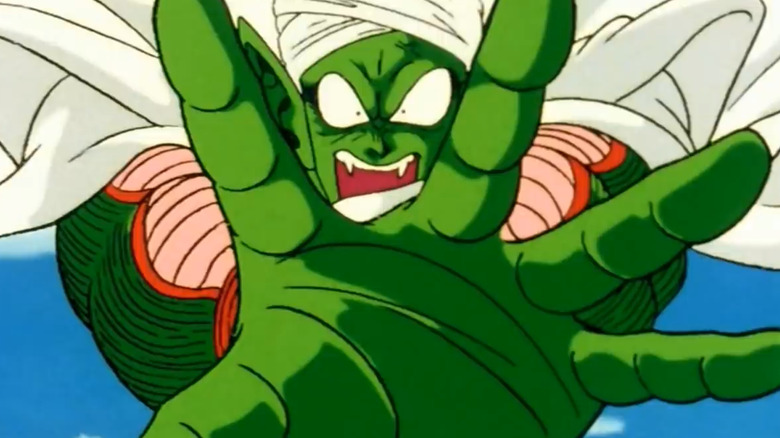 Piccolo about to fire an energy attack