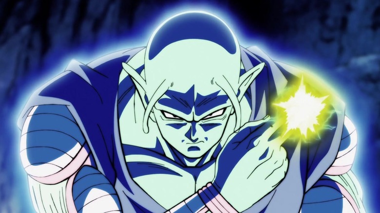 A glowing Piccolo charges the Special Beam Cannon