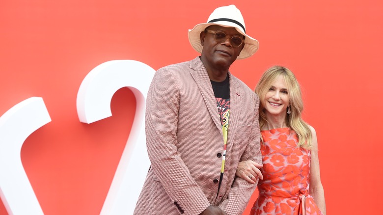 Samuel L. Jackson and Holly Hunter at the premiere of 'The Incredibles 2'