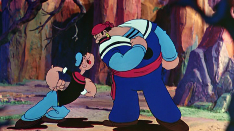 Popeye fighting Sinbad