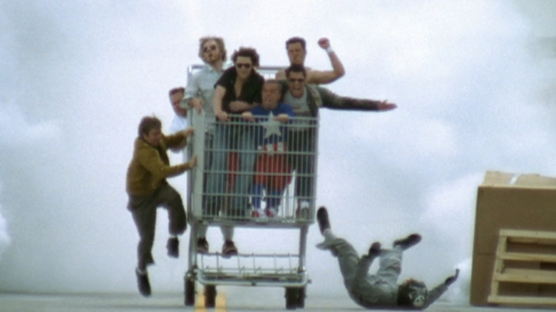 The giant shopping cart intro of the Jackass movie