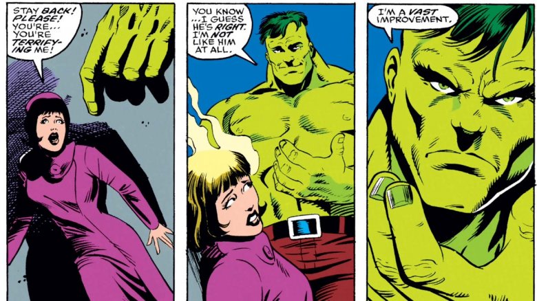 The Professor Hulk coming to think of himself as superior to Bruce Banner in 1992's Incredible Hulk #399