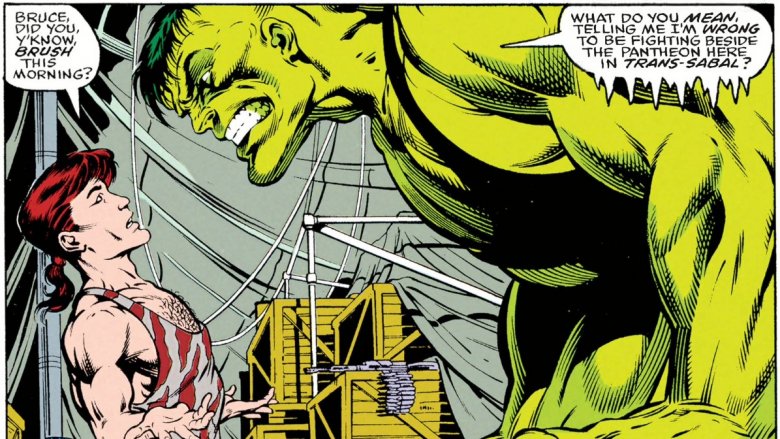 The Professor Hulk about to snap in 1992's Incredible Hulk #391