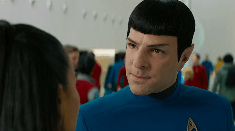 Spock speaks to Uhura