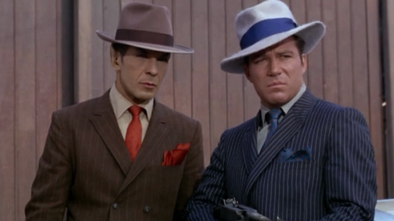 Kirk and Spock as gangsters