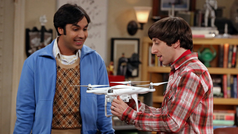 Raj and Howard get a drone