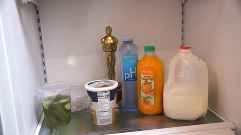 Dreyfuss's Oscar in his refrigerator