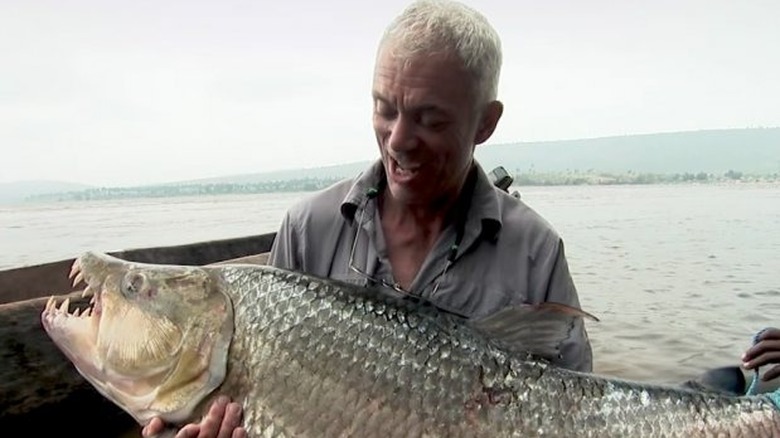 Jeremy Wade holding a tigerfish