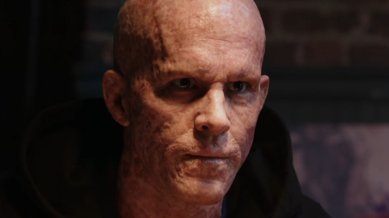 Wade Wilson's scarred face