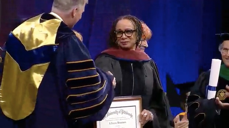 S. Epatha Merkerson accepting a degree