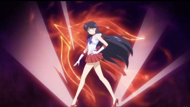 Sailor Mars at the end of her transformation