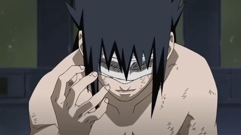 Sasuke healing from his eye transplant