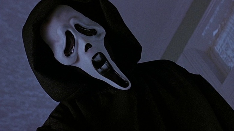 The Ghostface killer preparing to kill Scream