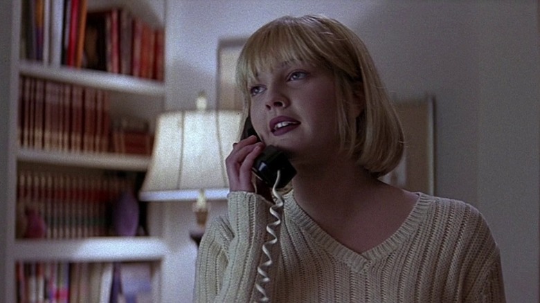 Drew Barrymore answering a fateful phone call Scream