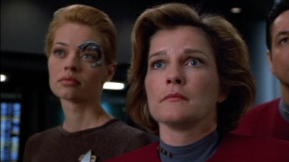 Seven of Nine and Captain Janeway