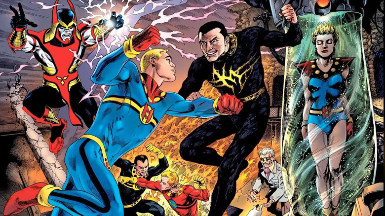 Marvelman fighting Kid Marvelman