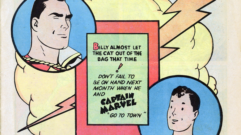 Shazam looks down at Billy