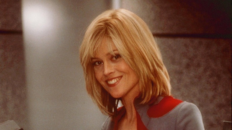 Sigourney Weaver in a blonde wig for Galaxy Quest